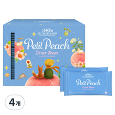 1802 LE CHATELARD 烘衣機用乾衣紙 纖維柔軟劑 嬌嫩蜜桃香, 40枚入, 4個