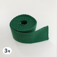 aydshop 棉質織帶 32mm x 1.7mm x 450cm, 3個, 藍綠色