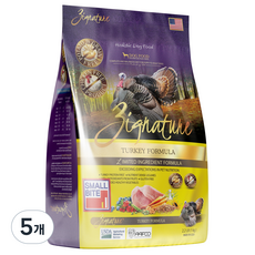 지그니쳐 전연령 강아지 포뮬라 건식사료 스몰바이트, 칠면조, 1kg, 5개