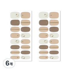 Bellancy 真實凝膠美甲貼 基本款美甲貼紙 16片, 米色閃耀氛圍, 6個