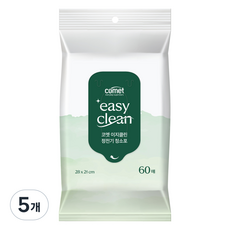 코멧 이지클린 정전기 청소포 표준사이즈 60매, 5개