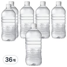 아이시스 생수 화이트캡 무라벨, 36개, 1L