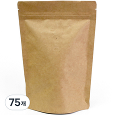 FEXTA 牛皮紙咖啡袋 立式拉鍊袋 附排氣閥 500g, 1入, 75個