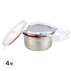 STENLOCK 史丹利 韓國製造經典附蓋磨泥盒 4號 圓形, 4個, 混色