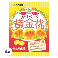 OGONTOH 黃金糖 黃金糖 水蜜桃糖果, 4個, 34.8g