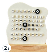Ilsangsokbanzzak 室內裝飾數位倒數日曆, 奶油色, 2個