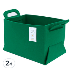 BANFF 毛氈籃 NL196, 深綠色, 2個