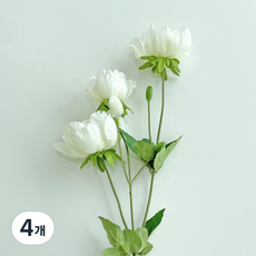 베누디 조화 아네모네, 화이트, 4개
