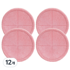 물걸레청소기 전기종 호환 극세사 걸레 분홍색 22cm, 12개