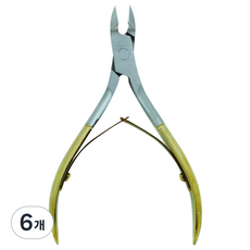 다크니스 금장 고급 큐티클 니퍼, 혼합 색상, 6개