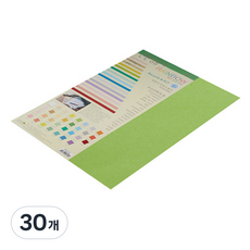 종이문화 레인보우 두꺼운 양면 카드지 205g No 10 후레쉬그린, 30개