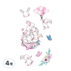 VIVIERA 半永久時尚紋身貼紙 85 x 150 mm, 4個, W-0729