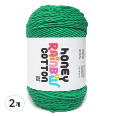 Nette Honey彩虹棉質針織線 2入+圖案, 312 綠色, 1組