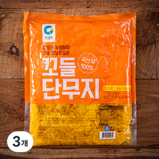 청정원 꼬들단무지, 1kg, 3개