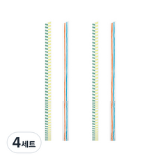 RIHOON 簡約樣式紙膠帶 6mm 2入組, 對角線配色方案，彩色鉛筆復古, 4組