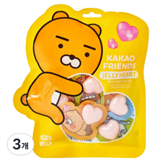 카카오프렌즈 젤리 하트, 50g, 3개