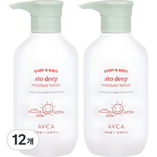 아브카 베이비 앤 키즈 아토 고보습 로션, 500ml, 12개