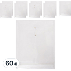 모닝글로리 1200 컬러 세로형 봉투화일, 투명, 60개