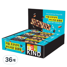 비카인드 다크초콜릿 아몬드 코코넛바, 35g, 36개