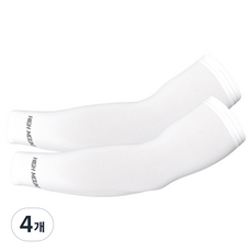 HIGH MOUNT JECO 纖細無縫涼感袖套 2入, 4個, 白色