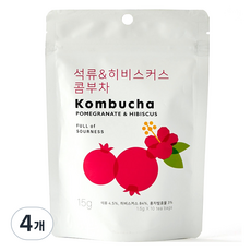 모던하우스 석류 & 히비스커스 콤부차 티백, 1.5g, 4개, 10개입