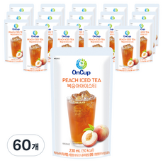 온컵 복숭아 아이스티, 60개, 230ml