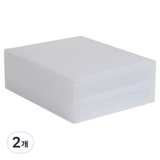 히키스 모듈형 1단 낮은형 데스크 오거나이저 DO160, 클리어, 2개