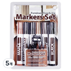 동아피엠에스 나무가구 스크래치 제거 마카펜, 5개, 6색