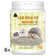 구딘 소동물 화장실 모래 레몬향, 1.5L, 6개