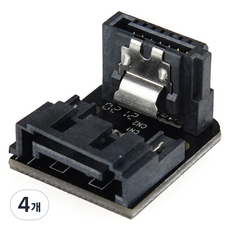컴스 SATA 연장 젠더 90도 꺾임 MF, IH357, 4개