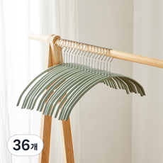 Modern House ON 防滑不留痕跡圓弧衣架, 36個, 鼠尾草綠