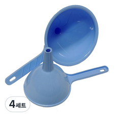 투에이산업 다용도 깔대기 중 + 소, 블루, 4세트