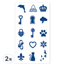 젤루나 반영구 귀여운 포인트 손가락 팔목 발목 타투 스티커, T112, 2개