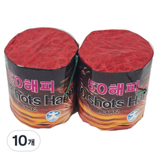 경기화약 50연발 샷 해피 불꽃놀이 폭죽, 레드 + 그린, 10개
