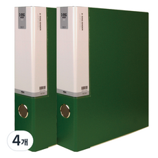 마이다스 D링 합지 바인더 파일 인덱스형 5cm 3공 A4, 녹색, 4개