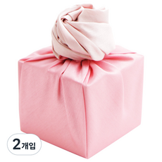 봄91 111 絲綢雙層包袱巾 50 x 50 cm, 象牙白 + 玫瑰粉, 2入