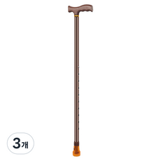 빈크루즈 가성비 엄청 가벼운 다기능 휴대용 높이 조절 지팡이 외발 59-89cm, 골드, 3개