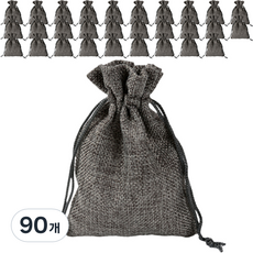 Maket Gamseong 亞麻抽繩束口袋 10 x 14, 灰色, 90個