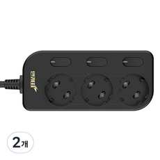 KUMHO Beongaepyo 節能型 新款獨立開關3孔延長線 M3B-S1.5, 1.5m, 2個