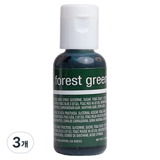 셰프마스터 리쿠아젤 수용성 식용색소 포레스트그린, 20g, 3개