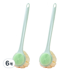 언헤브 스크럽 샤워 바디 브러쉬, 그린, 1개입, 6개