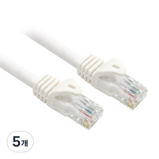 넥시 CAT6 UTP 랜선 랜케이블, 혼합색상, 5개, 20m