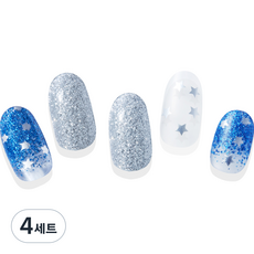 힙칙 네일드 잇 세미 큐어 젤 네일 스트립 세트, 샤이닝 다이아몬드, 4세트