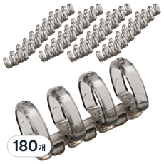 女神DIY裝訂用4孔線圈, 透明黑, 15mm, 180個