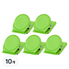 골드팡 동글 마그넷 냉장고 화이트보드 클립 올 그린, 10개, 1개입, 3 x 3.5 cm