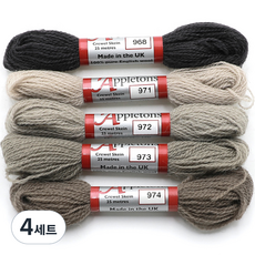 조이십자수 애플톤 울사 5종 세트, 4세트, 968, 971, 972, 973, 974