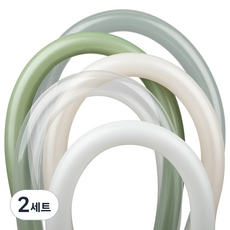 셈퍼텍스 요술풍선 5종 x 8p 세트 260s, 화이트, 파스텔더스크크림, 클리어, 유칼립투스, 파스텔더스크로럴그린, 2세트