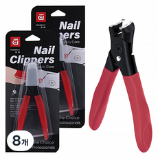 헤이조이 네일니퍼 전문가용 네일니퍼, 8개, 레드