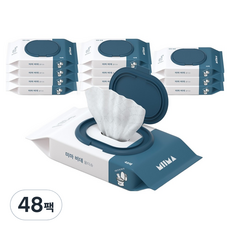 MIIMA 潔膚濕紙巾 附蓋型, 55g, 48張, 48包