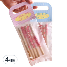 디유 막대과자 초콜릿 만들기 DIY 선물 세트 하트컨벤션 A087, 4세트